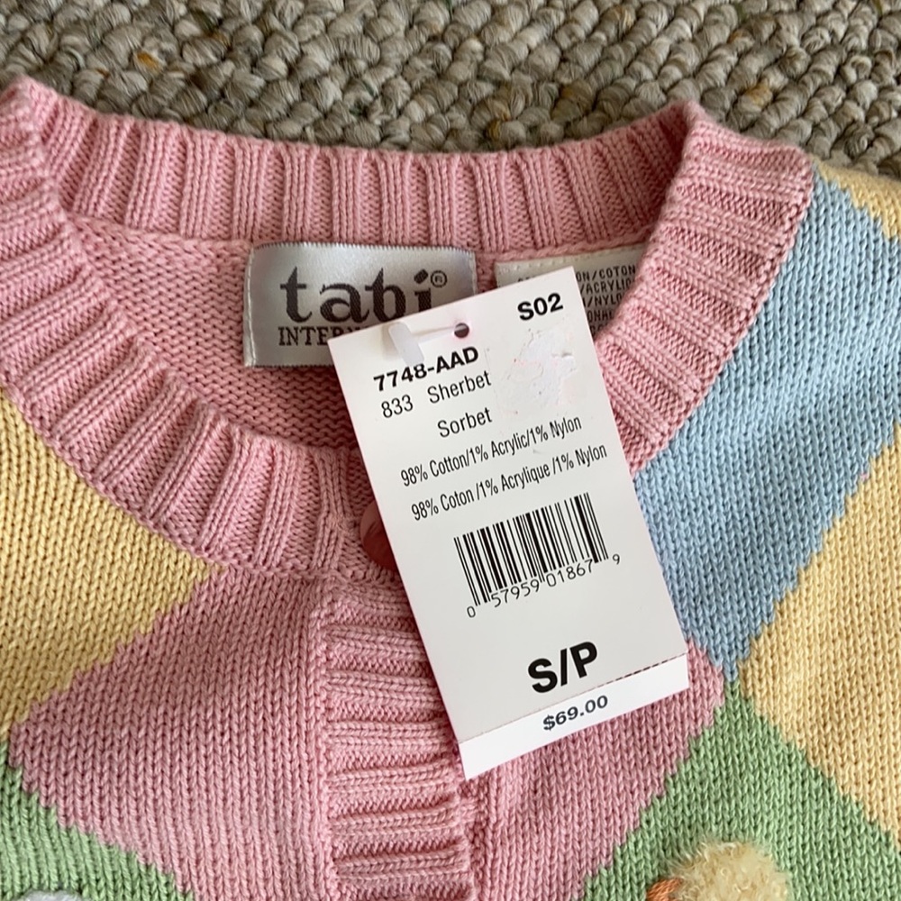 💙SOLD VINTAGE NWT TABI EASTER CARDIGAN SP - Picture 9 of 10